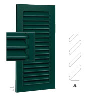 luiken met overstaande lamellen